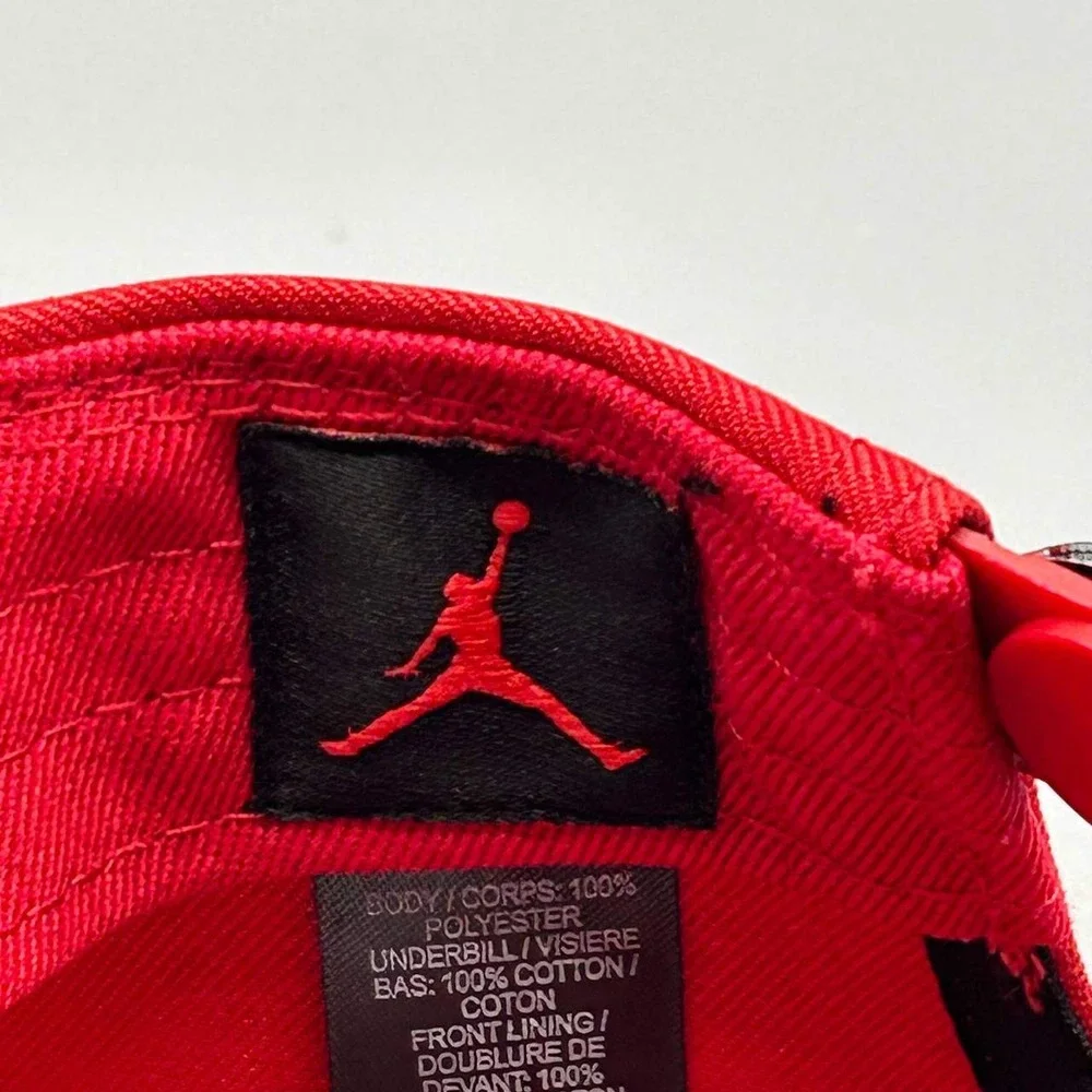 Air Jordan Hat Men Red Gold Logo Jumpman Nike Pro Snap Back Cap New